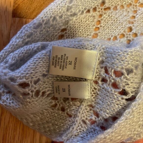 NWOT Hand knitted lace shawl, perfect for bridal or evening use. - Picture 5 of 8